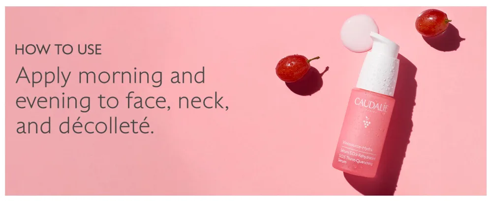 Caudalie Vinosource S.O.S. Hyaluronic  Hydrating and Thirst Quenching Serum  1 oz - Vinosource serum
