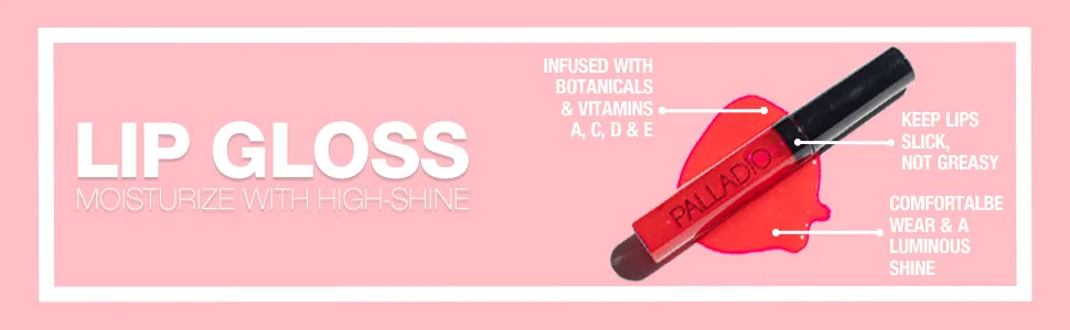 Palladio Lip Gloss  Vanilla Cupcake - palladio moisturize lipstick high shine votanical slick non greasy comfortable best lip lips lines