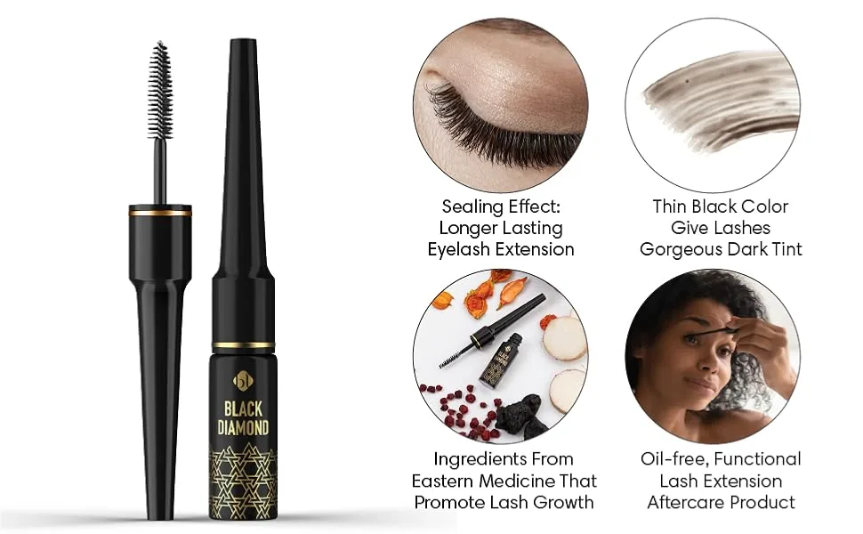 BL Black Diamond Lash Coating Sealant | Protective topcoat lash coating & conditioner for eyelash extensions 7ml - Bl lash extension black diamond coating sealant
