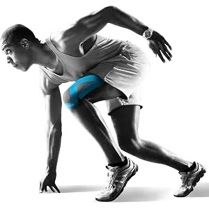 Spidertech Large Fan Pre-Cut Cotton Elastic Kinesiology Tape  Reduce Inflammation Easy to Use Long Lasting Durable. (Black) Black Large Fan - running tape