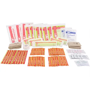 Dixie EMS First Responder Fully Stocked Trauma First Aid Kit   Orange - bandage