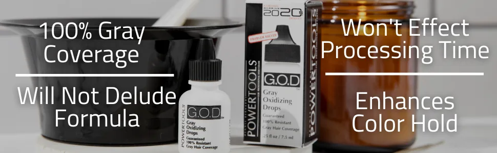 GOD  The Original Gray Oxidizing Drops | Guaranteed Authentic Original Formula l Mix Directly Into Formula For Guaranteed Grey Coverage 1 Fl Oz. - G.O.D