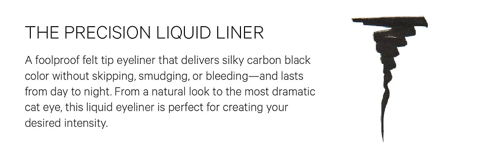 Kevyn Aucoin The Precision Liquid Liner  Black: Easy use with a glide-on felt tip eyeliner. Ultrafine precise applicator for sharp lines. Light to heavy application. Smudge-proof. All day long wear. - Eyeliner, Best eyeliner, Waterproof eyeliner, Liquid eyeliner, Pencil eyeliner, Gel eyeliner