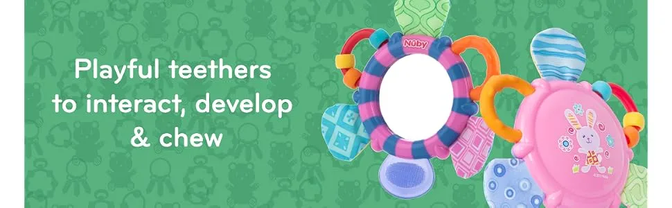 Nuby Look-at-Me Mirror Teether Toy  Colors May Vary CMV - product information 1