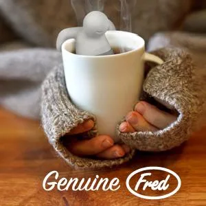 Genuine Fred CHILL  BABY Mustache Pacifier - Fred and Friends, tea diffuser, kitchen, home, wine holder, cookie cutters, mugs, glasses, lunch