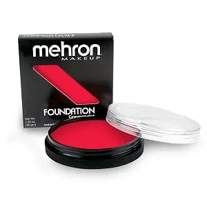 Mehron Makeup Foundation Greasepaint | Stage  Face Paint  Body Paint  Halloween Makeup 1.25 oz (38 g) (Really Bright Red) - mehron makeup paint body face greasepaint nye ben monster grey halloween cosplay red zombie blood