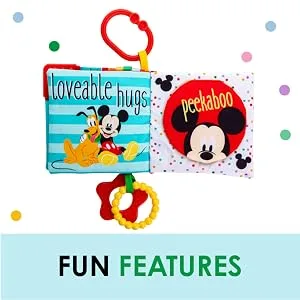 KIDS PREFERRED Mickey Mouse at The Park Soft Book for Babies (79255) - Mickey Mouse Softbook