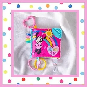 KIDS PREFERRED Disney Baby Minnie Mouse On The Go Soft Book for Babies - Softbook on white blanket