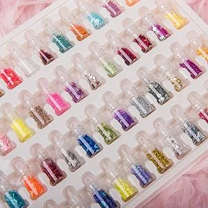 SHANY 3D Nail Art Decoration Mini Bottles - 48 Glass Bottles With Free Nail Art Tweezer - product information 6