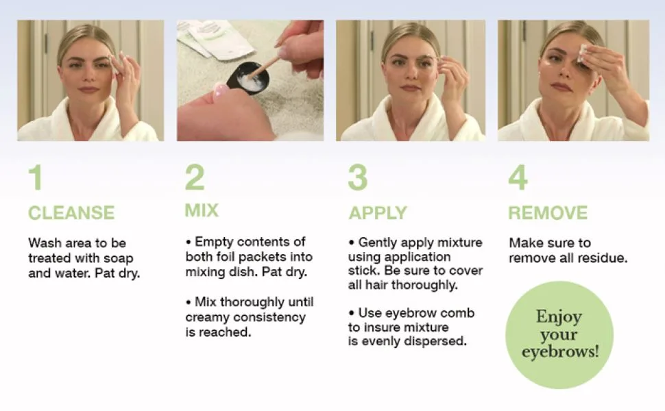 Godefroy Eyebrow Color Lightening Cr me Single Use Application Kit Single Application - eyebrow cream darker lighter brow brows lashes thicker fuller blonde godefroy henna gift for her