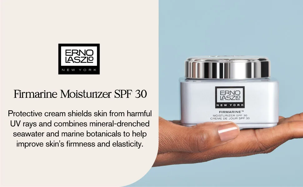 Erno Laszlo Firmarine Moisturizer SPF 30 | Rich  Protective Cream Restores Skin's Firmness & Elasticity | 1.7 Fl Oz - Firmarine Moisturizer SPF 30