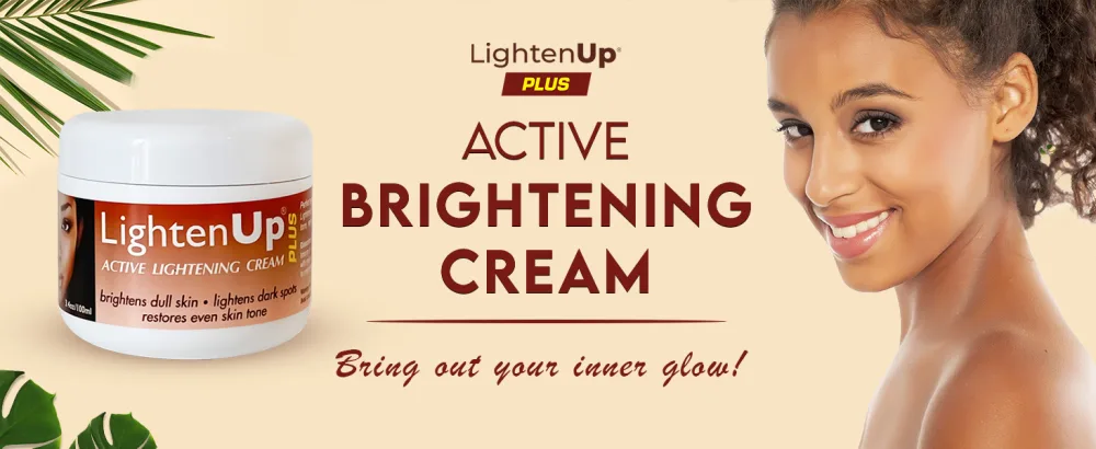 LightenUp Plus Active Skin Brightening Cream - 3.4 Fl oz / 100 ml - Daily Moisturzing Cream  Dark Spots Creams For Face and Body - Brightening Cream