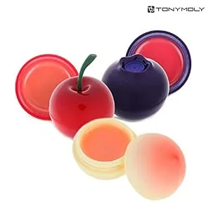 TONYMOLY Mini Peach Lip Balm - cute, mini, lip balm fruits, cherry, peach, blueberry, apple