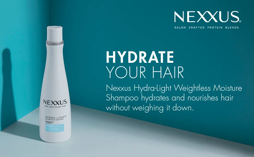 Nexxus Hydra-Light Weightless Moisture Shampoo Replenishing Shampoo for Oily Hair Silicone free 13.5 oz - Hydrates, nourishes hair without weighing it down.