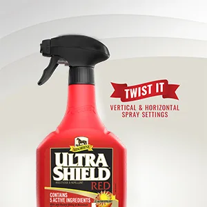 UltraShield Red Fly Spray  Insecticide and Repellent for Horses & Livestock  Stays Active Up to 7 Days  128oz Gallon Refill - Bottle Features