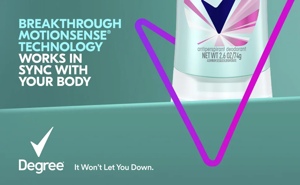 Degree MotionSense Antiperspirant Deodorant Sheer Powder 2.6 oz - BREAKFAST THROUGH MOTIONSENSE TECHNOLOGY