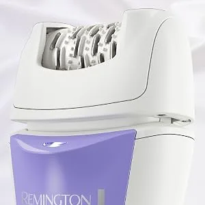 & Silky Deluxe Rechargeable Epilator Purple EP7030E - angle,hard to reach
