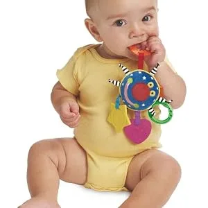 Manhattan Toy Whoozit Orbit Teether Soft Activity and Travel Toy - gift for 1 year old; gift for 0-6 month; gift for 0 year old; gift for newborn;infant gift;gifts