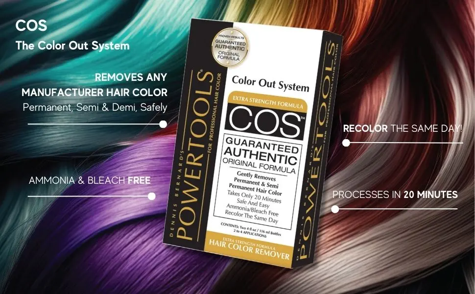 COS  The Original Color Out System | Guaranteed Authentic Original Formula l Safely Remove Semi & Permanent Hair Color | Ammonia Free - color out system, removes any manufacturer hair color, recolor same day