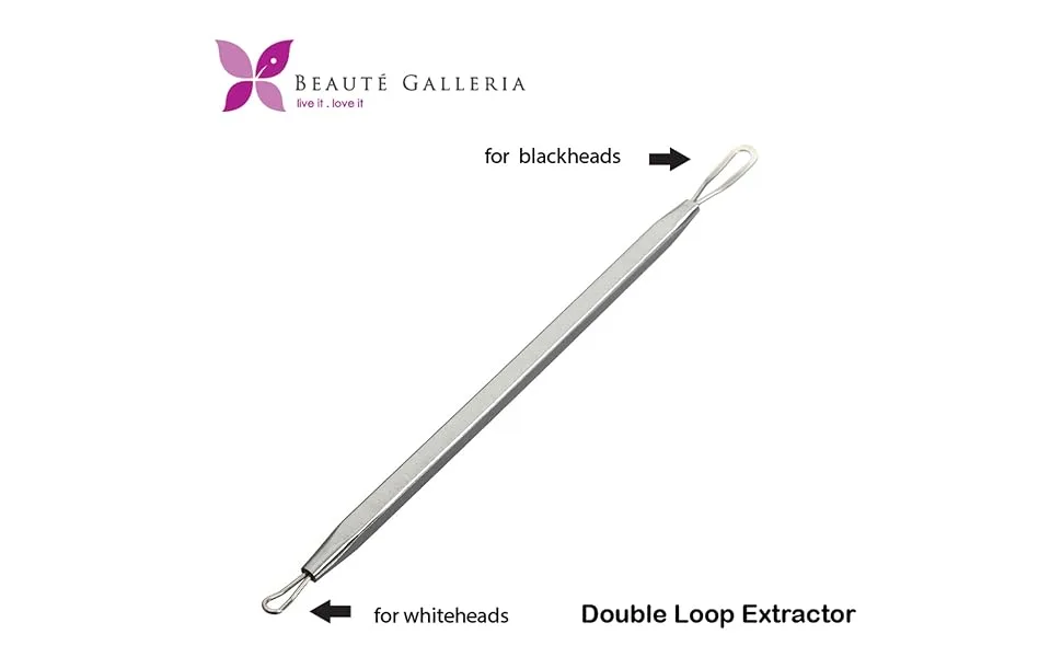 Beaute Galleria Double Loop Blackhead Remover Pimple Extractor Popper for Acne Comedone Blemish Whitehead Zit Removal Tool - Beaute Galleria Double Loop Blackhead Remover Pimple Extractor Acne Comedone Blemish Removal Tool