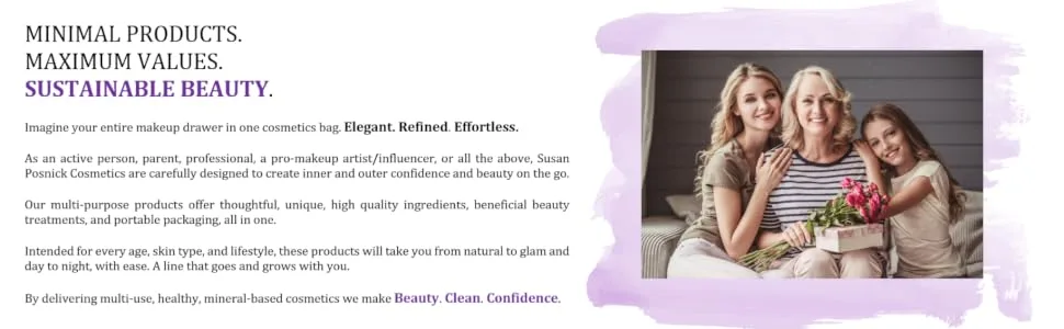 SUSAN POSNICK COSMETICS  COLORCORRECT: (C1/Light) Highlighter Contour Corrector 2 Color Concealer Stick/Cruelty Free/Healthy Natural Makeup US - Susan Posnick Cosmetics, Sustainable makeup, clean makeup, organic makeup, all natural makeup,