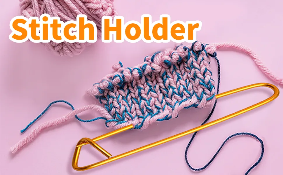 Fairycece 12pcs Aluminum Yarn Stitch Holders for Knitting Notions Or Crochet 12 Pieces - knitting stitch holder