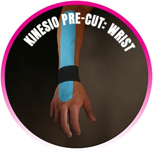 Kinesio Tape - Pre-Cut Knee Support - Optimized Athletic Tape Strips - 3 Single-Use Knee Strips - wrist kinesio