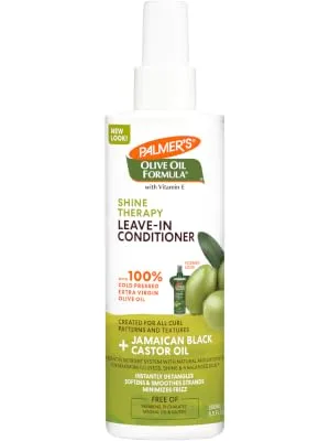 Palmer's Olive Oil Formula Leave In Conditioner Spray  Shine Therapy  Instantly Detangle  Soften and Smooth Textured and Curly Hair  8.5 Ounces - SHINE THERAPY LEAVE-IN CONDITIONER OLIVE OIL JAMAICAN BLACK CASTOR OIL