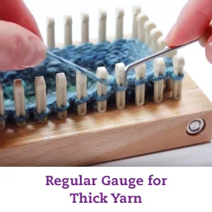 Authentic Knitting Board Sock Loom 2  Regular Gauge Wood Loom - Regular Gauge for Thick Yarn