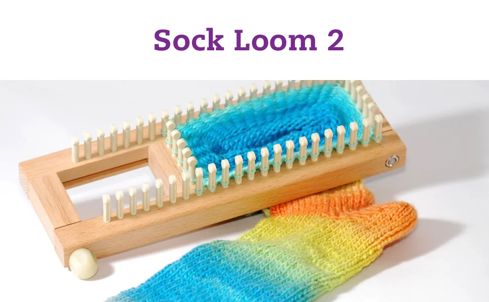 Authentic Knitting Board Sock Loom 2  Regular Gauge Wood Loom - Sock Loom 2 Header