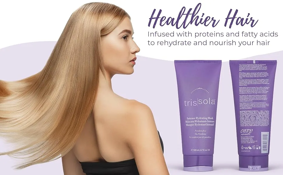 Trissola Intense Hydrating Mask Set - Moisturizing Hair Mask (6.7 oz) - Hydrating Mask Set