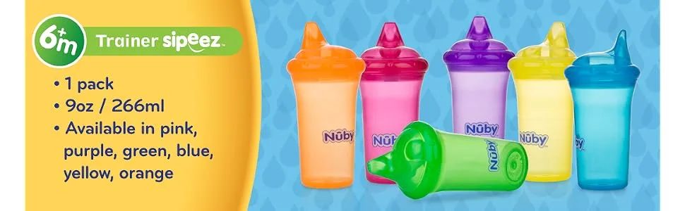 Nuby No Spill Cup With Reversible Valve  9 Ounce  Green - product information 1