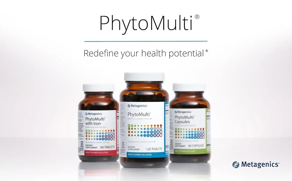 Metagenics PhytoMulti - Daily Multivitamin Supplement with Phytonutrients  Vitamins and Minerals for Multidimensional Health Support - 60 Tablets  20 Day Supply - PhytoMulti