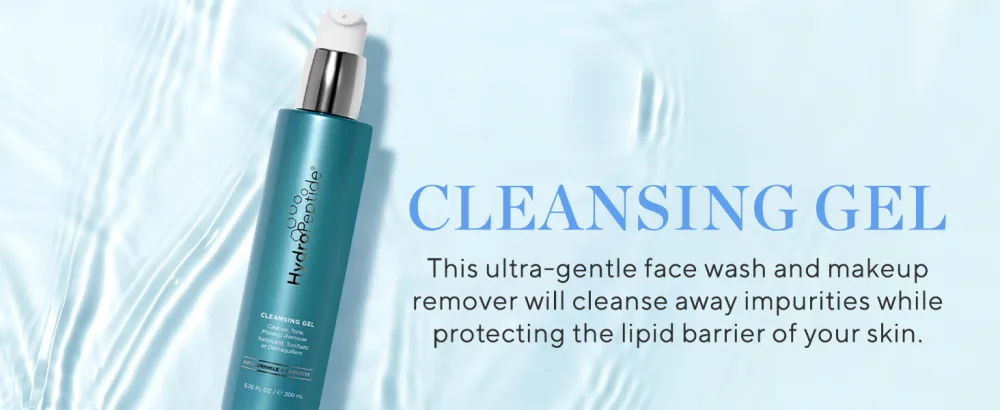 HydroPeptide Cleansing Gel  Toning Face Wash  Effectively Removes Makeup  Dirt  and Excess Oil without Irritation  6.76 Ounce - Cleansing Gel