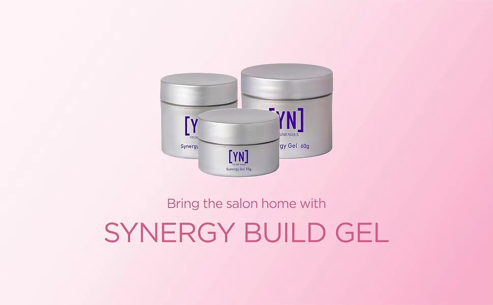 Young Nails Synergy Build Gel - Easy to Use Technologically Advanced Chain Entanglement. Build  Conceal  Sculpt  & Gloss - Available in 15 gram  30 gram  & 60 gram size options Clear 15 Gram - Synergy Building Gel