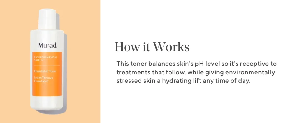 Murad Essential-C Toner - Environmental Shield Hydrating Toner Replenishes Moisture - Refreshing Facial Toner  6 Fl Oz - how it works