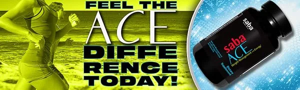 Appetite Control and Energy ACE New Formula. DMAA Free. 60 Capsules - Feel The Saba ACE Difference Today!