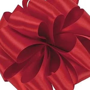 Berwick Offray 284933 1.5 Wide Double Face Satin Ribbon  Red  3 Yds 1-1/2 Inch x 12 Feet Red Solid - product information 2