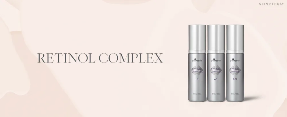 SkinMedica Retinol 0.5 Complex  1 Fl Oz - three different size bottles of Retinol Complex