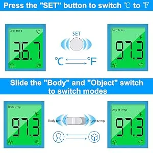 Forehead Thermometer for Adults  Non-Contact Forehead Thermometer for Body Temperature & Surface of Objects Use Thermometer for 1sTemperature Measurement (White) - product information 6