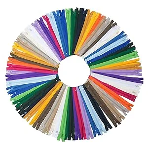 YAKA 60pcs 9 Inch Nylon Coil Zippers Sewing Zippers for Tailor Sewing Crafts (20 Color) Mixed - yaka