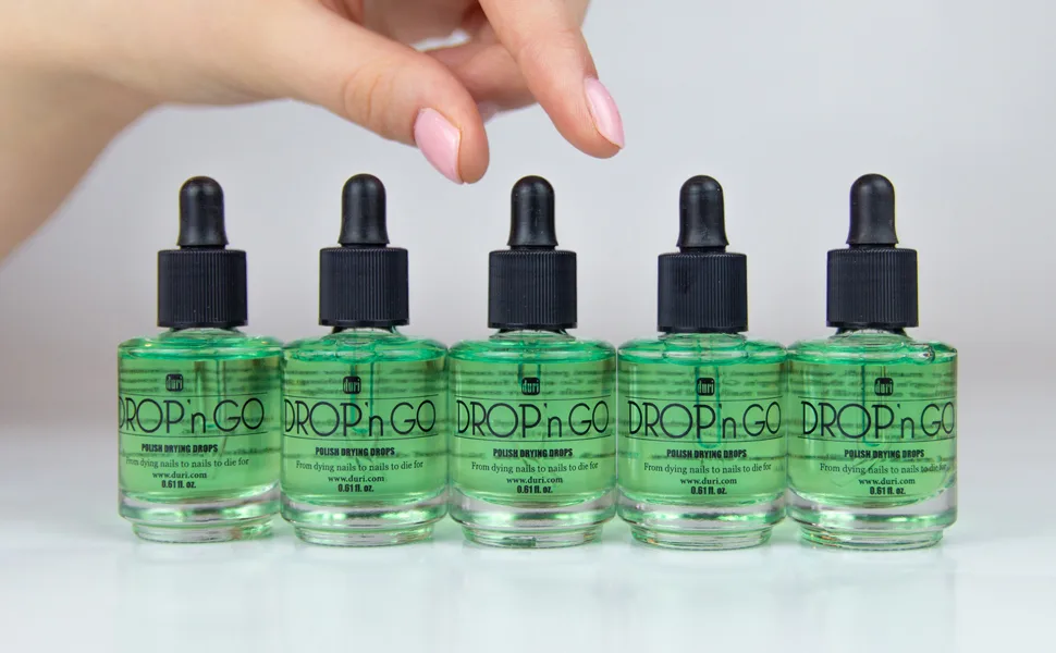 duri Drop'n Go Quick Dry Nail Drops - Fast Drying Drops for Long Lasting Nail Polish 0.61 fl. oz. - polish drying drops, quick dry, wet look, dry manicure, glossy finish, dropper
