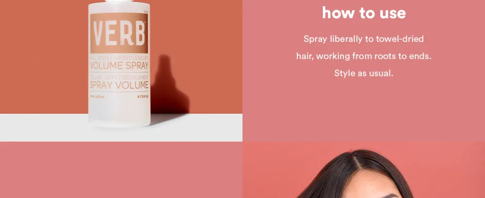Verb Volume Spray - Texturizing Spray for Beach Waves & Voluminous Styles - No Harmful Sulfate  Paraben and Gluten Free Volumizing Spray  6.5 oz - Vol spr desk3