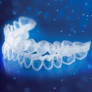 MagicBrite Complete Teeth Whitening Kit at Home Whitener - LED Light  35% Carbamide Peroxide  2 Mouth Trays  (3) 3ml Gel Syringes  Painless Effective - Custom Fit Mouth Trays