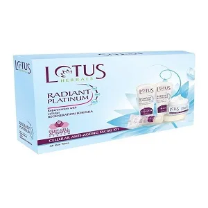 Lotus Herbal Radiant Platinum Cellular Anti-Ageing Facial Kit - product information 2