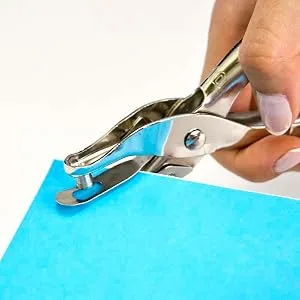 Officemate 1- Hole Punch  5 Sheet Capacity  Silver (90091) - product information 4