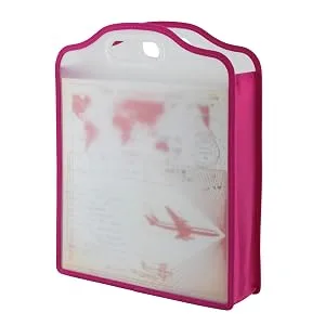 Storage Studios Expanding Paper Folio for 12 x 12 Sheets  15.75 x 13 x 3 Inches  Color May Vary  CH93391 Large - storage,paper,folder,12 x 12, pink,organizer,expandable,scrapbook,craft,handles,sheets,cards,tote
