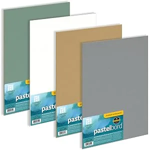Ampersand Art Supply Pastel Painting Panel: Museum Series Pastelbord  12 x 12  Sand - 1/8 Inch Flat Profile - Pastelbord