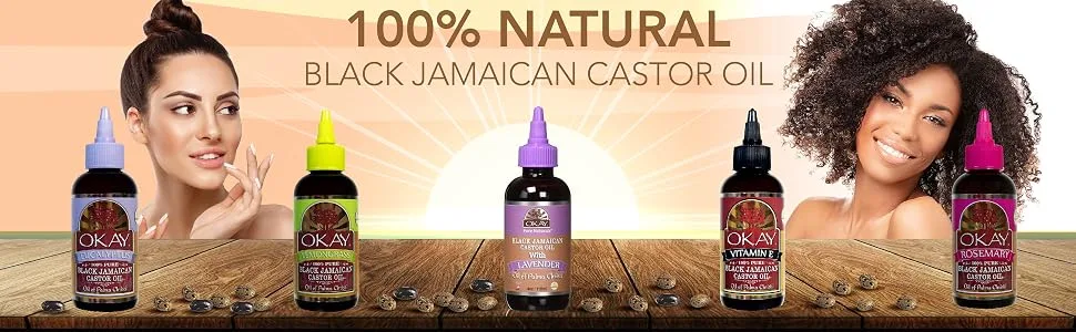 OKAY BLACK JAMAICAN CASTOR OIL with LAVENDER 4oz / 188ml - castor