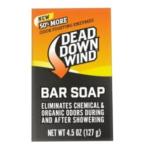 Dead Down Wind 12002 Bar Soap with Travel Container (4.5oz) - Hunting Bar Soap Shower Bath Bathing